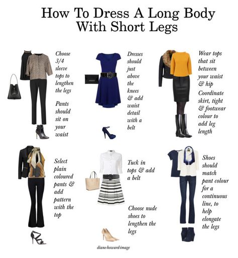 Dress For Short Legs Long Torso, Style For Short Legs Body Types, Dressing For Short Legs Long Torso, Outfit Ideas For Long Torso, Dressing For Long Torso, How To Style Long Torso, Clothes For Short Legs Long Torso, Dressing Long Torso, Outfit For Long Torso Women