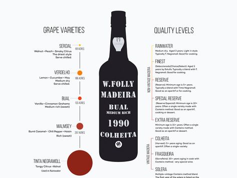 Learn how Madeira tastes, when to drink it, the different styles, and advice for cooking and cocktails. Madeira wine has remained unchanged for 200 years where it grows on a tiny island in the middle of the Atlantic Ocean. Wine Facts, Wine Folly, Wine Map, Wine Knowledge, Fortified Wine, Wine Preserver, Wine Education, Wine Guide, Wine Drinkers