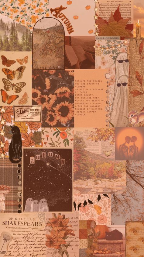 Autumn Aesthetic Vintage, Vintage Nature Wallpaper, Books Autumn, Wallpaper Books, November Wallpaper, Fall October, Vintage Nature, Autumn Aesthetic, Aesthetic Vintage