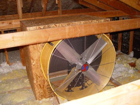 Attic Exhaust Fan, Whole House Ventilation, Whole House Fans, House Ventilation, Aigle Royal, Attic Fans, Attic Lighting, Whole House Fan, Attic Ventilation