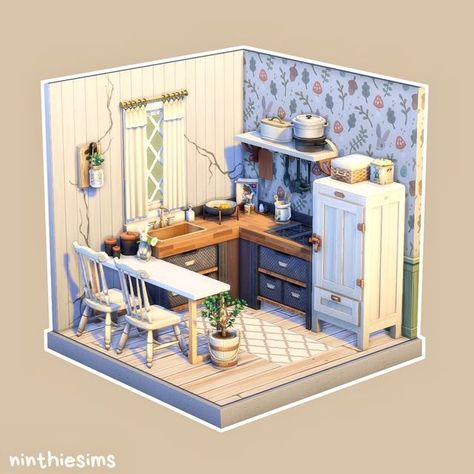 ninthies on Instagram: "Tiny Autumn Kitchen🍂 Hello there!🌼 Today I present to you adorable tiny kitchen that I built yesterday Hope you like it!🎃 Available on the gallery: ninthies Enjoy!🍁 #sims #sims4 #sims4house #sims4housebuild #thesims #thesims4 #thesims4house #thesims4build #thesims4builds #thesims4nocc #ts4 #ts4build #ts4house #ts4nocc #showusyourbuilds #ts4builds #showmeyourbuilds #simstagram #sims #simshouse #sims4build #sims4builds #sims4buildsnocc #sccregram #simtimes #somesimlishb Sims 4 Tiny House Inspiration, Tiny Kitchen Sims 4, Sims Tiny House Ideas, Sims 4 Tiny Bedroom, Cute Sims 4 Builds, Sims 4 Small Kitchen Ideas, Breakfast Nook Sims 4, Sims 4 Room Layout, Sims 4 Decorating Ideas