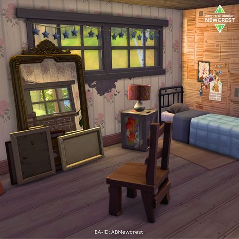 🏚 Off the Grid Hideaway 🏚 [swipe for floorplan] 💰 under 20.000$ 🛋 Fully furnished 🍀 Functional & playtested 🏘 only basegame & Basement Treasures ✅ No CC 📐 20x20 It's in the gallery. EA-ID: ABNewcrest 🌿 #TheSims4 #ShowUsYourBuilds Sims 4 Cc Finds, Cc Finds, The Sims4, Off The Grid, The Gallery, Sims 4, Basement, Floor Plans, Instagram Posts