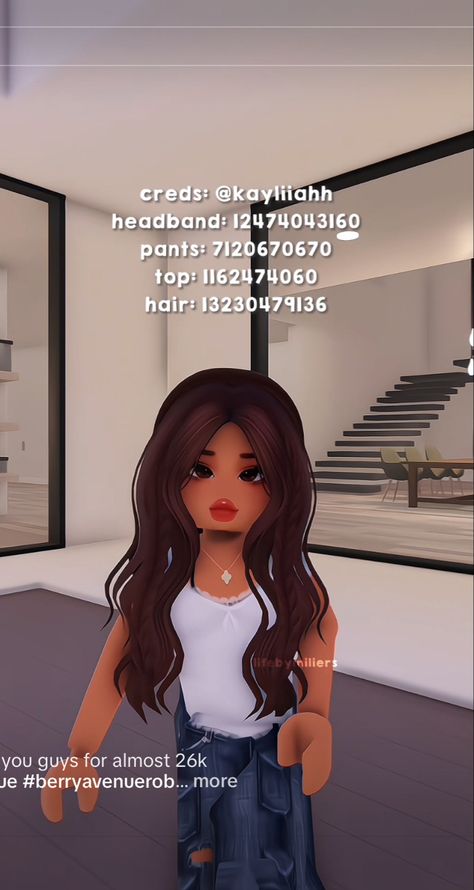 Berry Avenue Codes Clothes With Brown Hair, Betty Avenue Codes, Outfit Id Codes Bloxburg, White Shirt Codes For Berry Ave, Berry Ave Outfit Codes Brown Hair, Barry Ave Codes Outfit, Barry Avenue Codes Cute, Brookhaven Outfit Codes Hair Brown, Outfit Codes Brown Hair