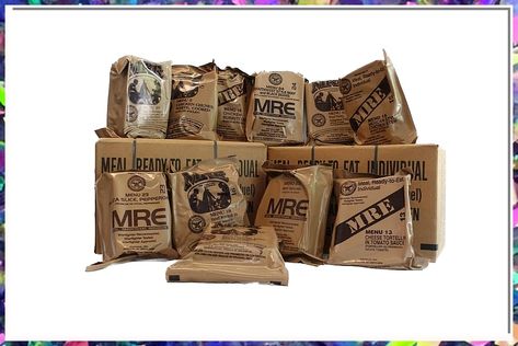 Food Dude 82nd Military MRE Surplus - 2023 Inspection - US MRE Meals Ready to Eat Military MRE Meals with Heater Packs - Box Mre Food, Meal Ready To Eat, Food Pack, Freeze Drying Food, Chicken Stew, Freeze Drying, Full Meal Recipes, Recipe Box, Frozen