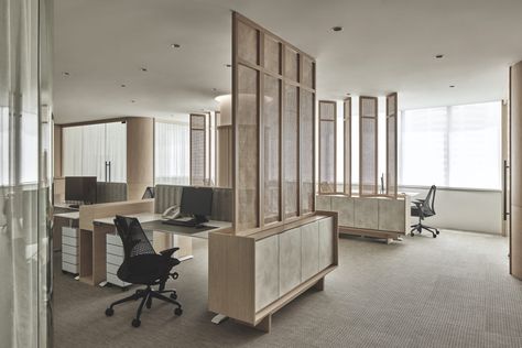 Colorful Office Space, Sayl Chair, Acoustic Ceiling Panels, Louvered Shutters, Chinese House, Davis Furniture, Timber Screens, Inner Sanctum, Family Office