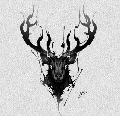 Stag Tattoo Design, Buddhist Symbol Tattoos, Muertos Tattoo, Deer Head Tattoo, Elk Tattoo, Deer Skull Tattoos, Deer Tattoo Designs, Bull Skull Tattoos, Bull Tattoo