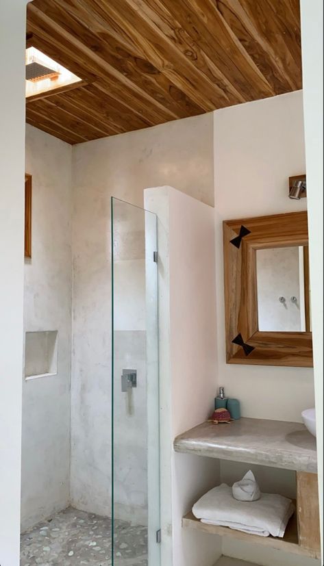 Beach house bathroom Beach House Bathroom, Roatan, House Bathroom, Framed Bathroom Mirror, Beach House, Bathroom Mirror, Furniture, Home Decor, Paraty