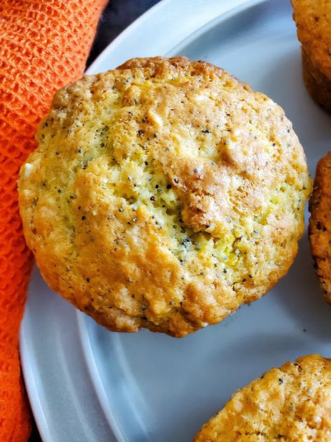 Orange Poppyseed Muffins, Poppyseed Muffins, Orange Extract, Poppy Seed Muffins, Lemon Poppyseed Muffins, Grab And Go Breakfast, Lemon Poppyseed, Breakfast Muffins, How To Double A Recipe