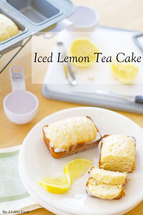 Mini Lemon Loaf, Ice Lemon Tea, Mini Loaf Cakes, Starbucks Lemon Loaf, Lemon Tea Cake, Crimson Clover, Starbucks Lemon, Lemon And Coconut Cake, Starbucks Cake