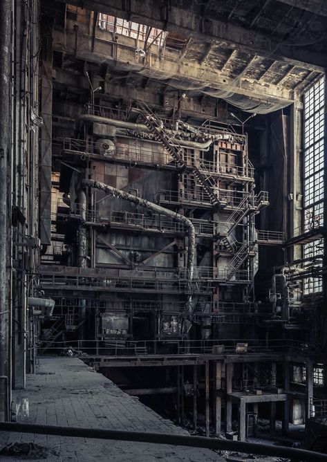 Industrial Architecture, Travel Around Europe, Cyberpunk City, Wow Art, Abandoned Buildings, Brutalism, Environment Concept Art, Abandoned Houses, Blade Runner