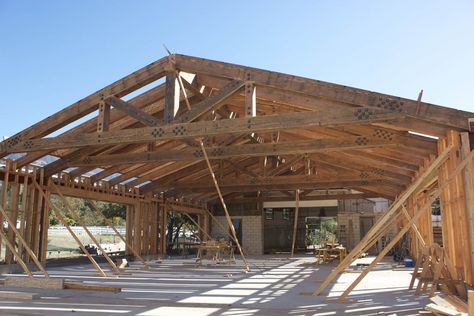 Reclaimed Douglas Fir Heavy Timber Trusses Douglas Fir Beams, Timber Trusses, Timber Frame Joinery, Airplane Hangar, Wood Truss, Timber Truss, Wood For Sale, Pole Barn House Plans, Wood Barn