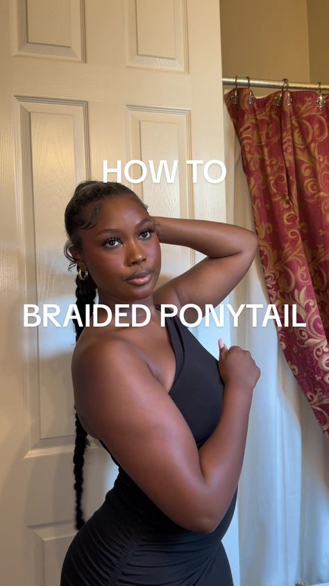 How To Do A Ponytail, Ponytail Tutorial, Weave Ponytail, Easy Braids, Sleek Ponytail, Braided Ponytail, Baddie Hairstyles, Feeling Happy, S Video