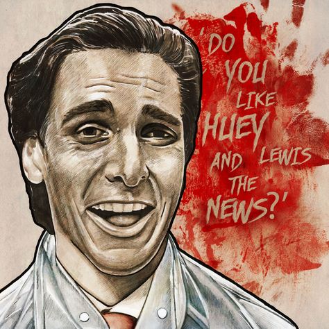 Patrick Bateman / Christian Bale, American Psycho. Posca & Promarker inks, handrawn - colour wash in PS. http://beccaturnerillustration.bigcartel.com Movie Collage, Patrick Bateman, Pencil Portrait Drawing, Alcohol Aesthetic, Comedy Quotes, Character Design Sketches, Christian Bale, Abstract Line Art, Guys Be Like