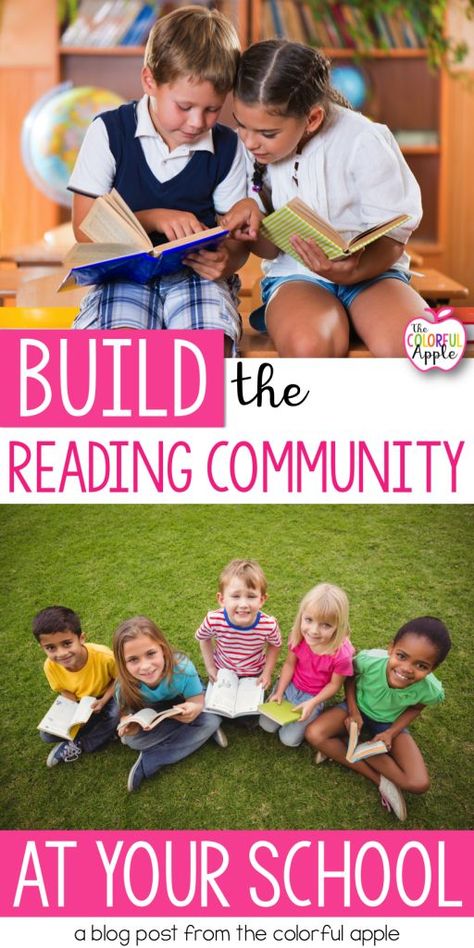 A school reading community is created when students, teachers, staff and families are all invested in the reading experience.  It is a community in which books are celebrated and enjoyed by all! Here are some ideas for creating a school reading community! Reading Engagement Strategies, Elementary Reading Comprehension, Small Group Reading Activities, Elementary Reading Activities, Upper Elementary Reading, Reading Buddies, Reading Comprehension Lessons, Reading Lesson Plans, Build A Community