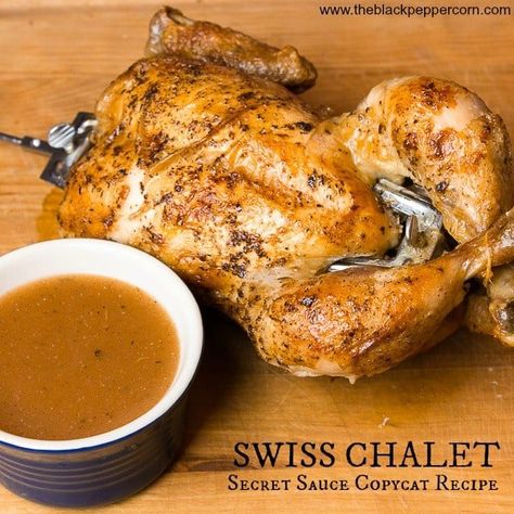 Swiss Chalet Secret Sauce Copycat Recipe - dipping for chicken, french fries and more! Rotisserie Chicken Sauce, Swiss Chalet Chicken Recipe, Swiss Kitchen, Switzerland Food, Chicken French, Swiss Food, Swiss Recipes, Framed Flowers, Swiss Chalet