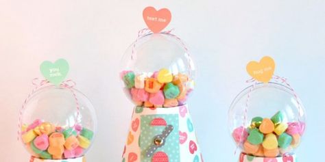 Candy Heart Gumball Machine by @popperandmimi using We Go Together papers from @pebblesinc Happy February, Sweet Paper, Candy Dispenser, We Go Together, Holiday Crafts For Kids, Gumball Machine, Valentine Treats, Valentine Fun, Candy Gifts