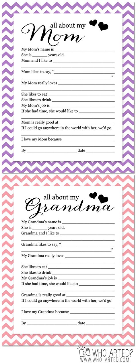 Mother's Day Questionnaire (Free Download) Cute questions to ask children about their Mom / Grandma. A great Mother's Day gift and keepsake! Questions To Ask Children, Cute Questions To Ask, Cute Questions, Mother's Day Projects, Cadeau Parents, Fathers Day Crafts, Mom Day, Mom And Grandma, Mors Dag