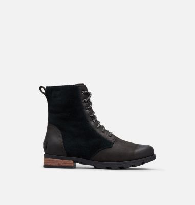 Emelie Short Lace Boot | SOREL Black Lace Boots, Sorel Boots, Wrap Heels, Favorite Boots, Cute Boots, Sorel Womens, Comfortable Boots, Wedge Boots, Waterproof Boots