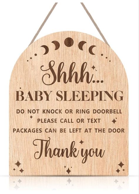 Do Not Knock or Ring Door Knob Hanger Sign, Door Hanger for Outdoor Outside Porch Kids Room Decor Baby Sleeping Sign, Door Knob Hanger, Sign For Front Door, Doorknob Hangers, Door Signs Diy, Outdoor Porch, Nursery Signs, Gifts For New Parents, Kids Room Decor