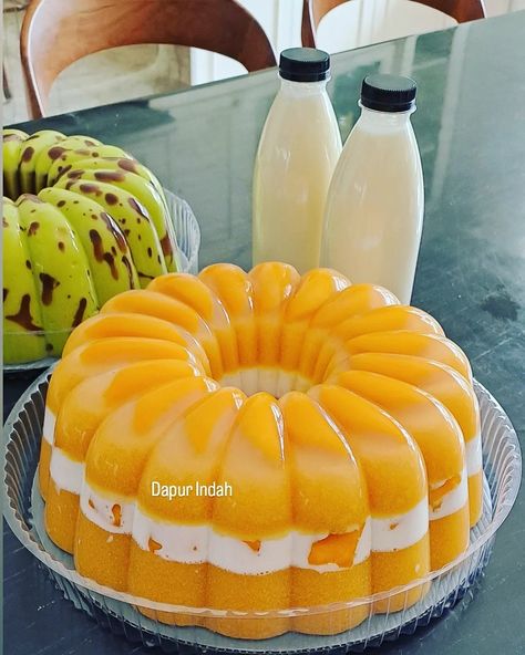 Puding Mangga dengan fresh milk Pudding Mangga, Puding Mangga, Mango Pudding, Fresh Milk, Mango, Milk