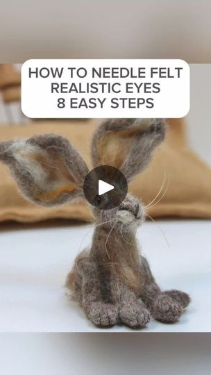 Animal Eyes, Needle Felting Tutorials, Realistic Eye, Felting Tutorials, Felt Cat, Fabric Animals, Needle Felt, Easy Steps, Easy Step