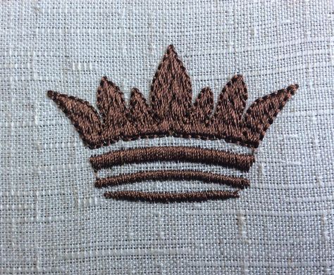 Embroidery Crown, Short Kurti Designs, Crown Embroidery, Embroidered Canvas Art, Embroidery Machine Designs, Kids Clothes Diy, Dress Design Patterns, Embroidered Canvas, Hand Logo