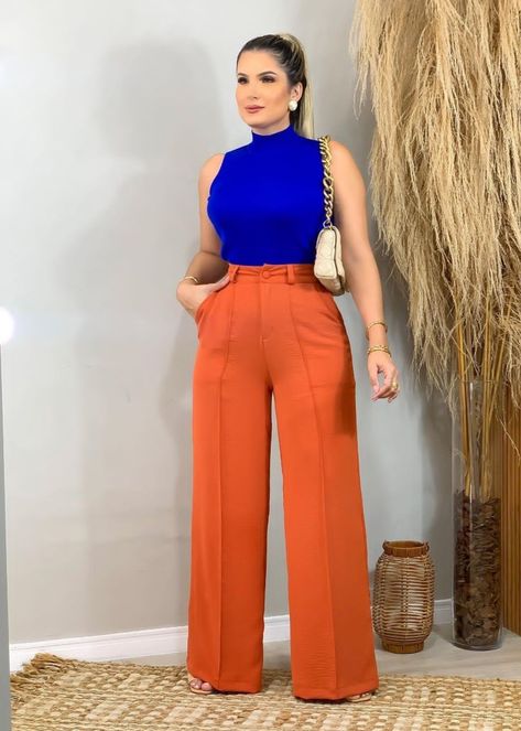 Green Outfits For Women Casual, Orange Pants Outfit Work, Orange Pants Outfit, Green Outfits For Women, Bright Colored Outfits, Green Outfits, Blazer Outfits Casual, Fashionable Work Outfit, Colour Combinations Fashion