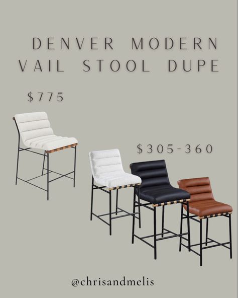 Vail Stool, Denver Modern, Ranch Furniture, Mountain Interiors, Cabin Inspiration, Dining Room Remodel, Modern Counter Stools, Leather Counter Stools, Kitchen Remodel Inspiration