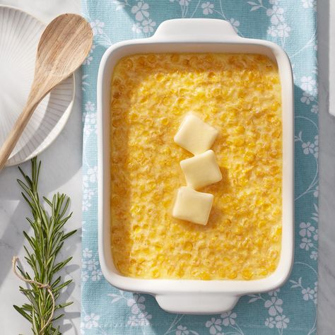 Cream Corn Pudding, Cream Corn Pudding Recipe, Creamy Corn Pudding Recipe, Easy Corn Pudding, Corn Pudding Casserole, Pudding Recipes Homemade, Corn Pudding Recipe, 1960s Food, Sweet Corn Pudding