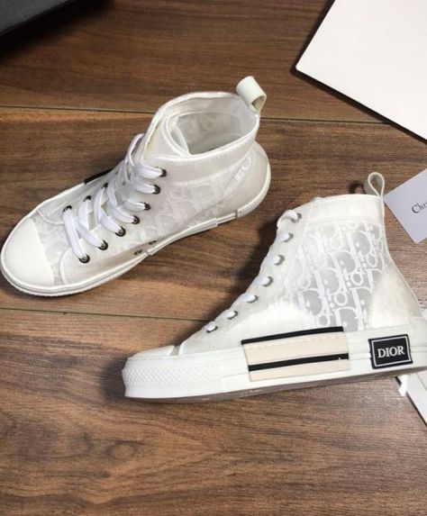 White Sneaker, High Top, Top Sneakers, High Top Sneakers, High Tops, Dior, Sneakers, White