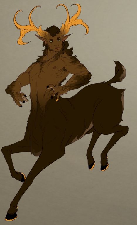 Big Mythical Creatures, Cervitaur Character Design, Cervitaur Male, Male Centaur Character Design, Centaur Types, Human Hybrid Character Design, Animal Human Hybrid Character Design, Cat Centaur, Deer Hybrid Human