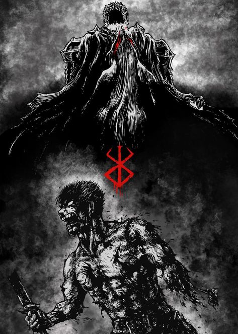 Guts Wallpaper, Guts Anime, Guts Berserk, Berserk Guts, Anime Posters, Metal Prints, Paintings, Anime