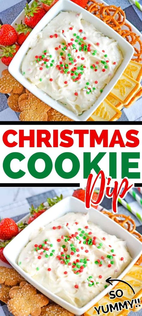 Cookie Dip Recipes, Christmas Cookie Dip, Christmas Cookie Dough, Cookie Dip, Dessert Dip Recipes, Christmas Dip, Christmas Appetizer, Dessert Dip, Sweet Dips