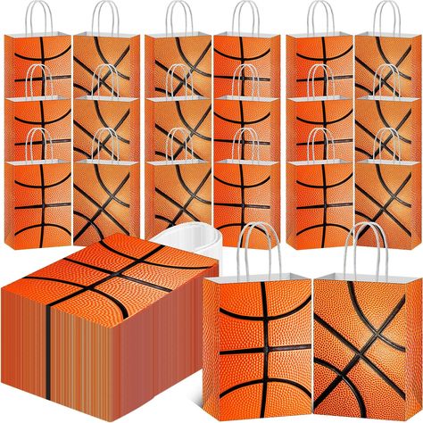 PRICES MAY VARY. Abundant Quantity: our package includes 100 pieces of basketball party favor bags, making them an ideal choice for basketball themed parties, sports events, or any playful gathering; The ample quantity ensures you have enough bags to treat each of your guests with special goodies Quality Material: the basketball candy bags are made up of robust kraft paper material; This lends them a great resilience, durability, and the ability to hold a range of different items without giving Basketball Party Favors, Basketball Theme Party, Girl Birthday Party Favors, Bags Making, Basketball Party, Basketball Birthday, Birthday Supplies, Party Gift Bags, Paper Material