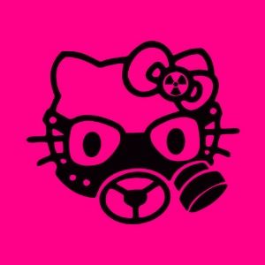 Scene Hello Kitty Pfp, Hot Pink Hello Kitty Icons, Dark Red Hello Kitty Icons, Pink Scene Pfp, Zombie Hello Kitty Pfp, Pink And Black Hello Kitty Icons, Scenecore Icon, Hello Kitty Gas Mask, Dark Pink Pfp