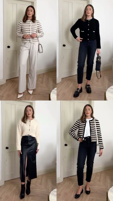 Click on post to shop these looks 4 Cardigan Outfits / Cardigan style / cream cardigan / Black Cardigan / Cardigan with jeans / #cardigan #cardiganoutfit #creamcardigan #blackcardigan #streetstyle #streetfashion #workwear #workoutfitswomen #workoutsforwomen Style Cream Cardigan, Cream Cardigan Outfit, Cardigan With Jeans, Working Girl Outfits, Jeans Cardigan, H M Outfits, Cream Cardigan, Cardigan Style, Chill Outfits