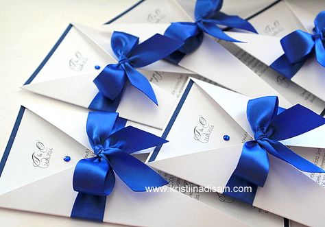 Wedding Invitations Royal Blue, Wedding Invitations Champagne, Royal Blue Wedding Theme, Royal Blue Wedding Invitations, Baby Blue Weddings, Blue Wedding Decorations, Jasmine Wedding, Debut Invitation, Card Design Handmade