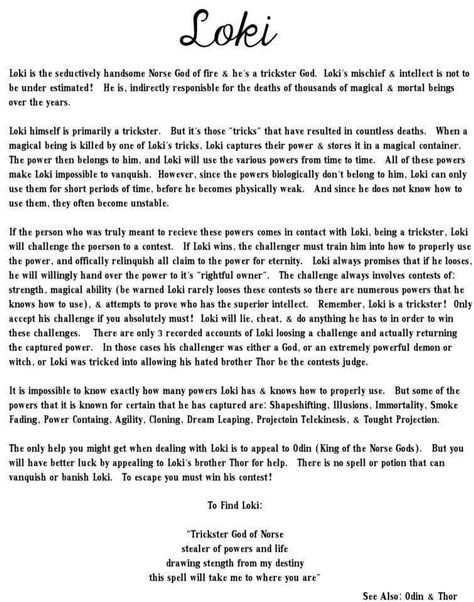 Come Back Even As A Shadow Even As A Dream, Fenrir Offerings, Offerings To Loki, Loki Deity Work, Offerings For Loki, Loki Offerings, Loki Witchcraft, Loki Deity, Loki Norse Mythology