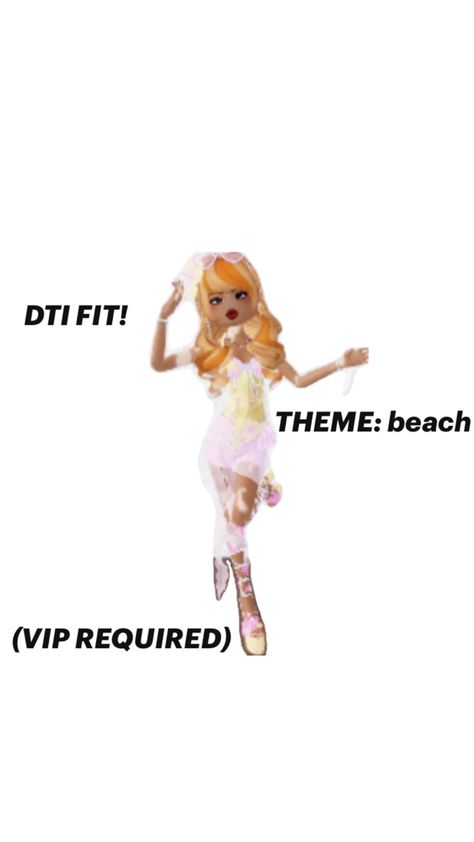 A beach fit for dress to impress beginners with VIP! Beach Fit, Beach Fits, Dress To Impress