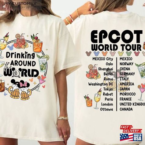 Drinking Around The World Shirt Disneyland Family Trip 2024 Epcot Tour Classic Hoodie Check more at https://mycustomily.com/product/drinking-around-the-world-shirt-disneyland-family-trip-2024-epcot-tour-classic-hoodie/ Drinking Around The World Epcot, Drinking Around The World Shirt, Disneyland Family, Rabat Morocco, Epcot Shirts, Drinking Around The World, Ottawa Canada, Shanghai China, Family Trip