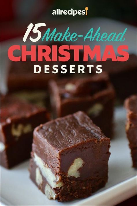 Holiday Cooking Christmas, Xmas Desserts, Christmas Food Treats, Best Christmas Desserts, Christmas Desserts Easy, Best Christmas Recipes, Make Ahead Desserts, Christmas Candy Recipes, Holiday Recipes Christmas