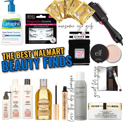 Walmart Beauty Products I Can't Live Without | Makeup Monday Walmart Beauty Finds, Walmart Makeup Must Haves, Cetaphil Face Wash, Revlon Hair Dryer Brush, Walmart Makeup, Living Proof Dry Shampoo, Grocery Gift Card, Makeup Monday, Revlon Hair Dryer