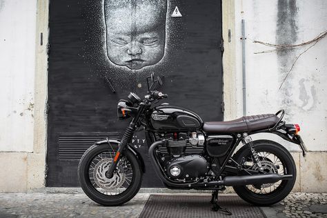 Triumph Bonneville T120 Black, T120 Black, Triumph T120, Triumph Bonneville T120, Triumph Bikes, Cafe Racer Girl, Triumph Thruxton, Triumph Scrambler, Bike Exif