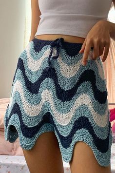 Omazingpaige Crochet, Spring Crochet Clothes, Unique Crochet Clothes, Modest Crochet Clothes, Crochet Projects Clothes, Crochet Summer Ideas, Crochet Summer Skirt, Edgy Crochet, Alternative Crochet