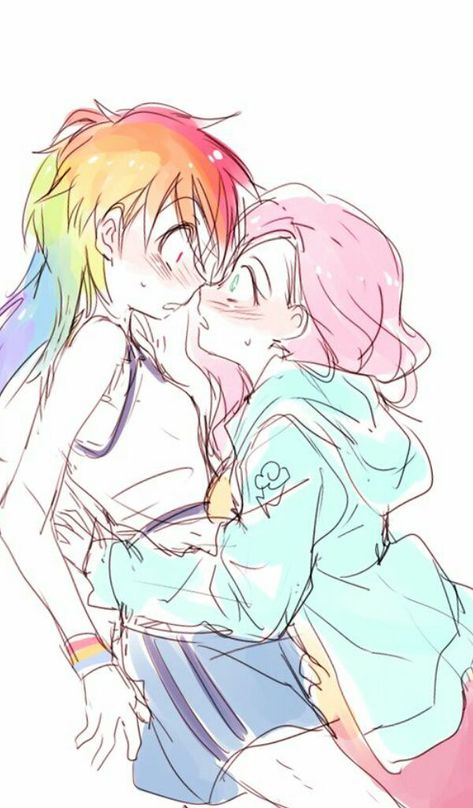 My Lil Pony, Lesbian Art, Mlp Fan Art, My Little Pony Comic, Lgbt Art, Mlp Equestria Girls, My Little Pony Drawing, My Little Pony Characters, Yuri Anime