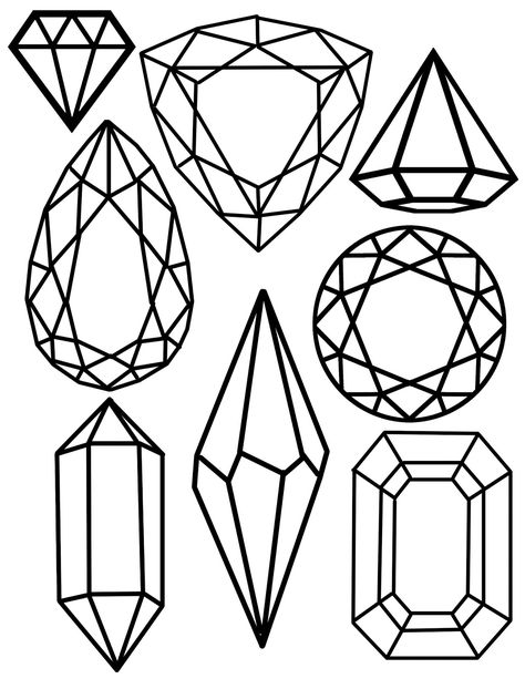 Merry Christmas and Crystal Gem Freebie! Hope you are spending time with your friends and family today. Here's a free printable filled with jewels. Gem Drawing, Jewel Drawing, Crystal Drawing, 5th Grade Art, 흑백 그림, Middle School Art, Crystal Art, Grade 2, Art Club