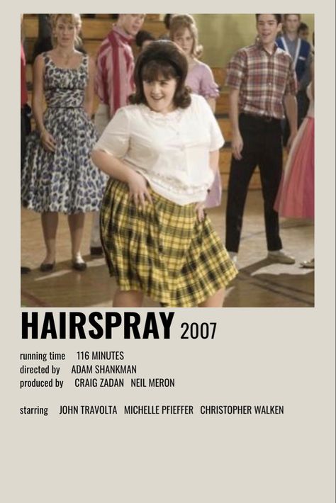 Hairspray 2007, Hairspray Movie, Minimalist Polaroid Poster, Indie Movie Posters, Photo Polaroid, Iconic Movie Posters, Movie Card, Film Posters Minimalist, Polaroid Photo