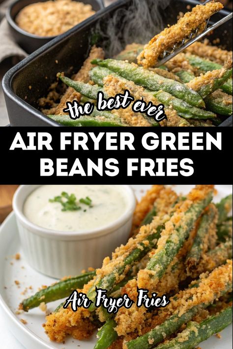 Say hello to your new favorite snack or side dish—Air Fried Green Beans! These crispy, crunchy Green Bean Fries are the perfect addition to any meal or a satisfying snack on their own. If you’re searching for Air Fryer Dinner Recipes that are both delicious and easy to make, this recipe is just for you. These Green Beans in Air Fryer are lightly breaded and seasoned for maximum flavor and crispiness, making them one of the most popular Air Fryer Recipes Easy to try. Whether you’re cooking for your family or entertaining guests, this is a dish that everyone will enjoy. Garlic Green Beans Air Fryer, Frozen Green Beans Air Fryer, Crispy Green Beans Air Fryer, Airfryer Green Beans, Air Fryer Green Beans Recipes, Air Fry Green Beans, Green Beans In Air Fryer, Beans In Air Fryer, Green Beans Air Fryer