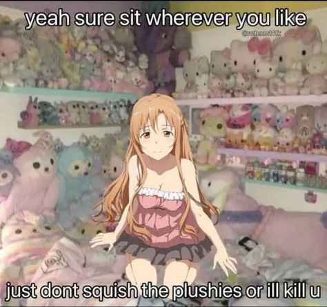 Goth Plushies, Funny Anime Memes, Girl Blogging, Hello Kitty Aesthetic, Silly Girls, Love Sick, A Silent Voice, Anime Memes Funny, Anime Pics