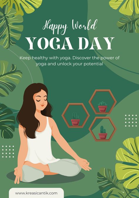 👉CLICK THE LINK TO EDIT!💻✨ 

Celebrate Happy World Yoga Day with our serene poster design template from Us! This beautifully designed template is perfect for promoting your yoga events or sharing the peaceful message of yoga. Customize it easily with Canva's user-friendly editing tools to add your unique touch. Spread the tranquility and joy of yoga with this stunning design! #WorldYogaDay #CanvaDesign #YogaLovers #PosterTemplate 

👣 Follow us too! 🌟 @kreasicantikcanva Poster On Yoga, Yoga Day Posters, World Yoga Day, Yoga Poster, White Nature, Photo Collage Maker, Marketing Logo, Collage Background, Collaborative Learning